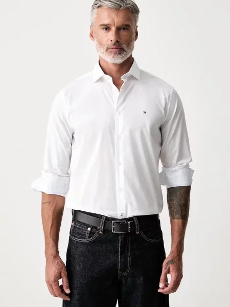 Tommy Hilfiger cămașă pentru bărbați din cu alb