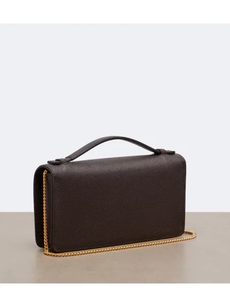 Colier Valentino Garavani din piele maro