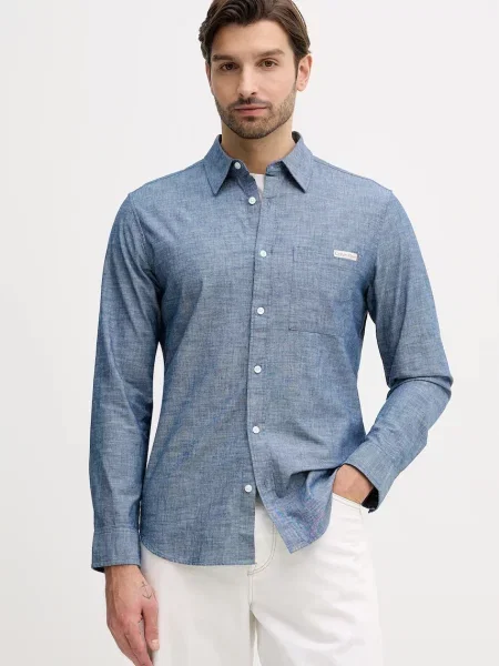 Calvin Klein Jeans Cămașă Chambray Classic Bleumarin albastru