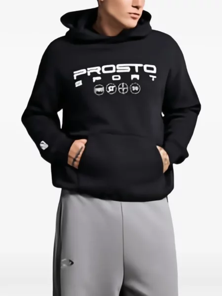 Bluza z kapturem Prosto. z nadrukiem czarna