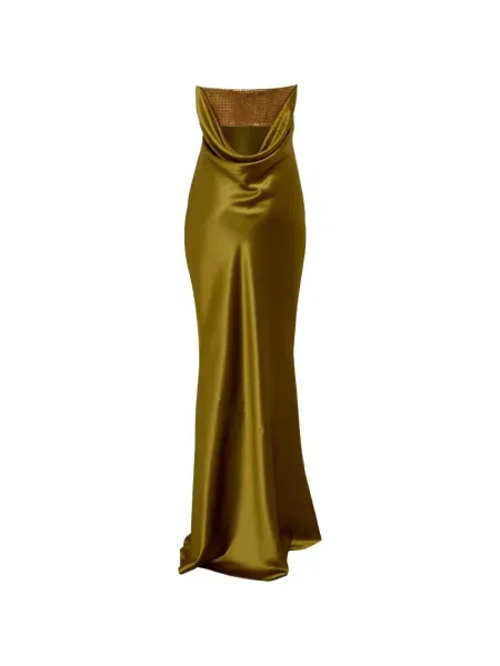 Rochie maxi Retrofete verde