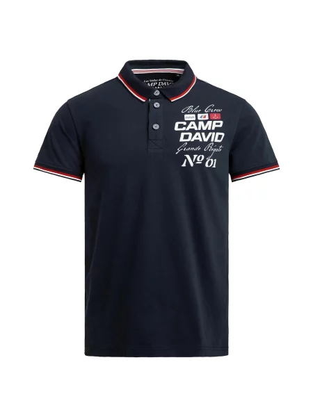 CAMP DAVID Tričko French Coast I námornícka modrá / červená biela