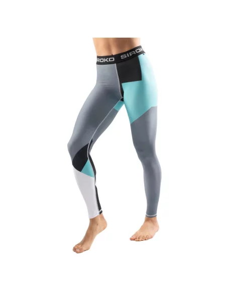Legginsy termoaktywne Sporty zimowe Siroko Ether niebieskie