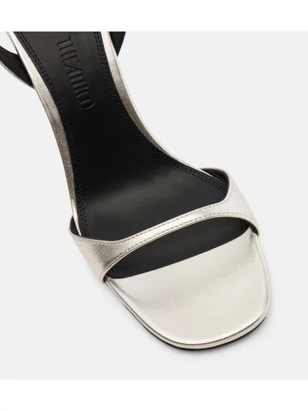 Sandale The Attico din piele slingback argintiu