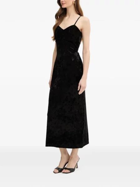 Rochie midi Guess cu bretele negru