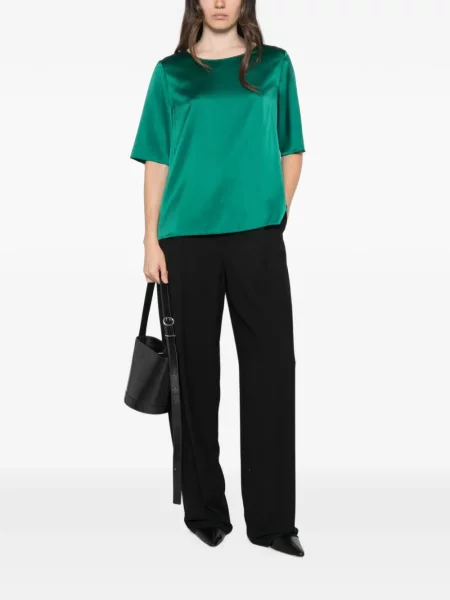 Scurt bluză Max Mara din satin verde