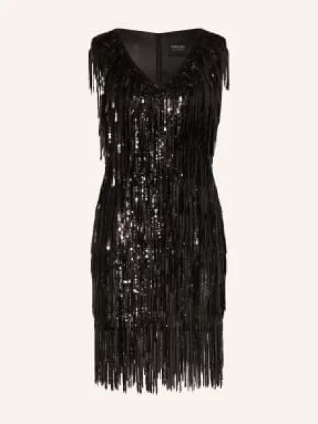 Marc Cain Sukienka Koktajlowa schwarz czarna