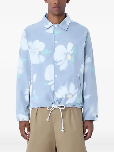 Košulja Noah s cvjetnim printom s printom plava