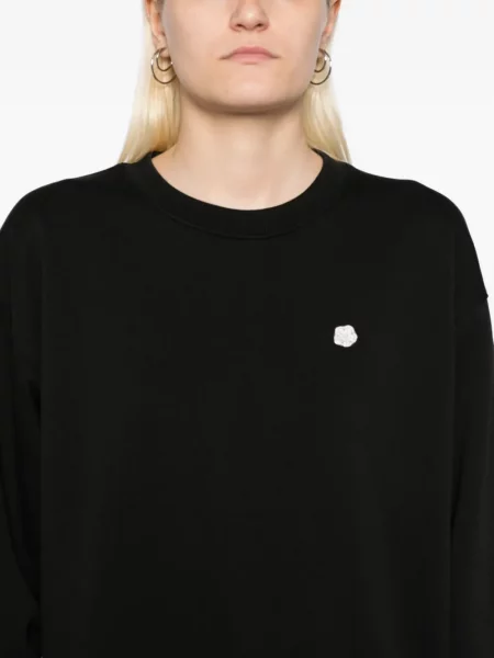 Hanorac Kenzo cu broderie cu model floral negru