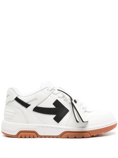 Sneakerși Off-white din piele business alb