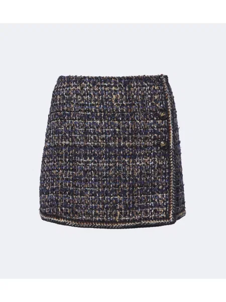 Fustă Etro din tweed albastru