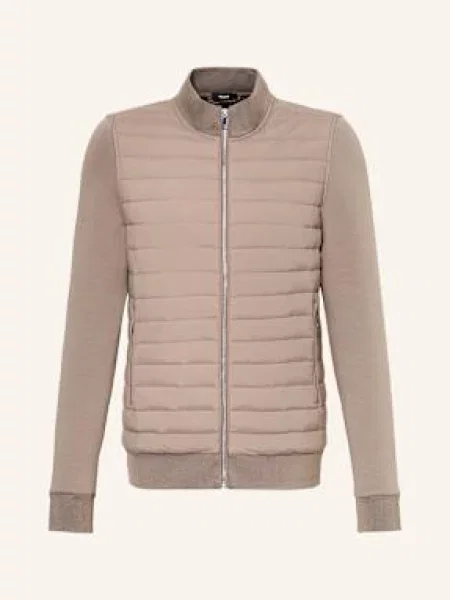 Reiss Prošívaná Bunda Ze Směsi Materiálů černošedá