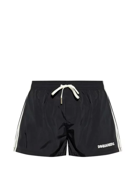 Slip de baie Dsquared2 cu dungi negru