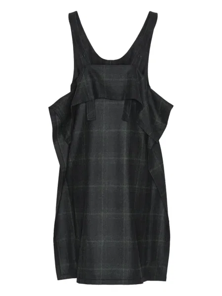 Rochie Henrik Vibskov în carouri de costum negru