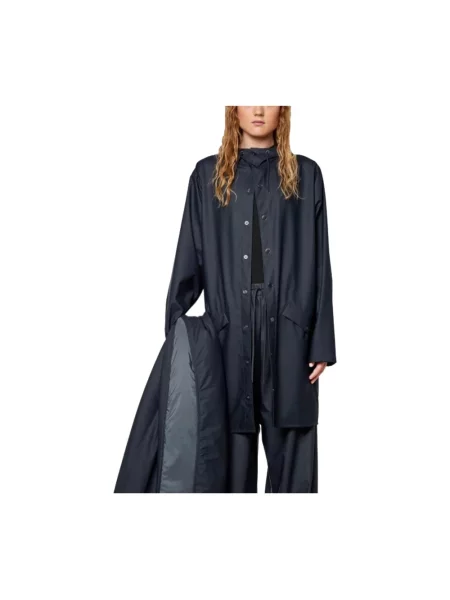 Kurtka Rains Long Jacket navy niebieska