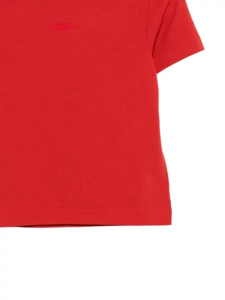 Tricou Bellerose cu broderie roșu