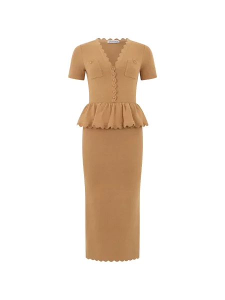 Cu peplum rochie midi Self-portrait până la genunchi de costum