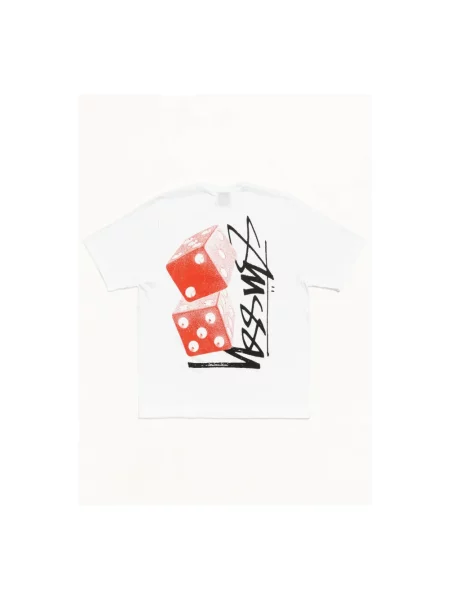 Koszulka Stussy z nadrukiem biała