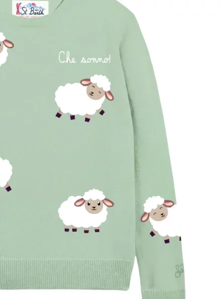 Sweter dziecięcy Mc2 Saint Barth zielony