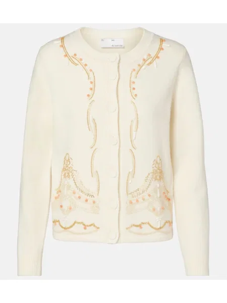 Cardigan Xu Zhi de lână alb