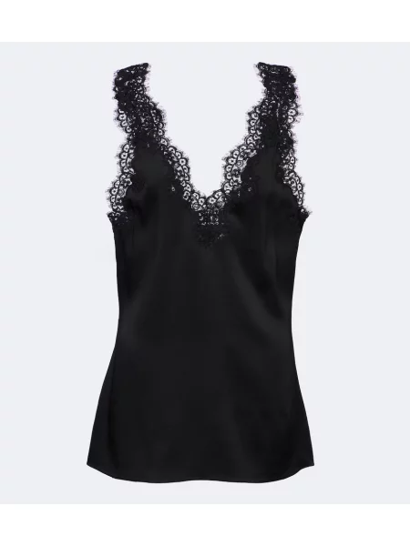 Top Stella Mccartney din satin negru
