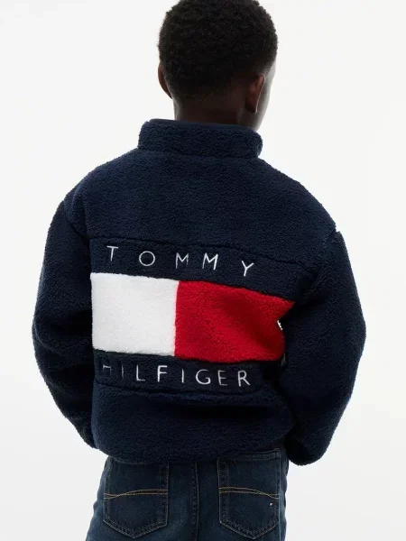 Tommy Hilfiger hanorac cu pentru copii din polar
