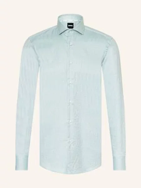 Boss Košile Hank Slim Fit světle zelená