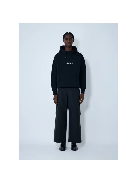 Bluza z kapturem Comme Des Garcons z kapturem z logo czarna