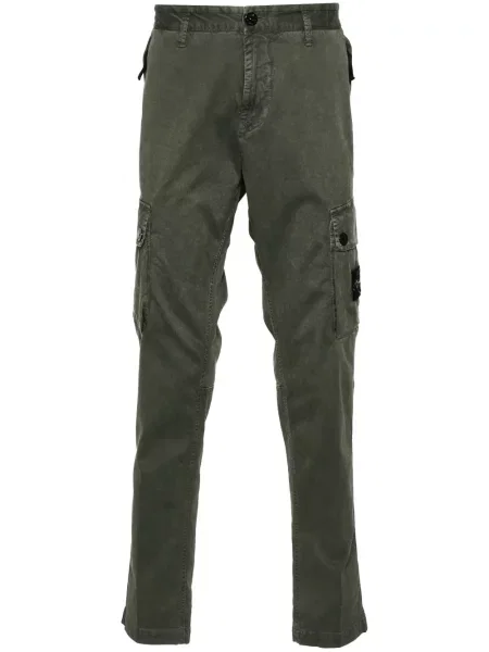 Pantaloni cargo Stone Island cu strasuri verde