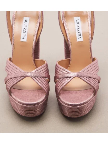 Sandale Aquazzura cu platformă roz