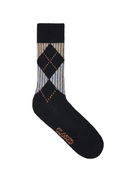 Șosete Closed tricotate cu model argyle negru