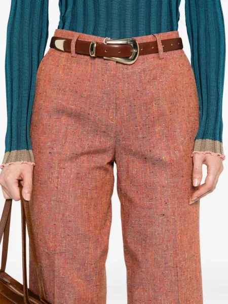 Pantaloni Etro din tweed roșu