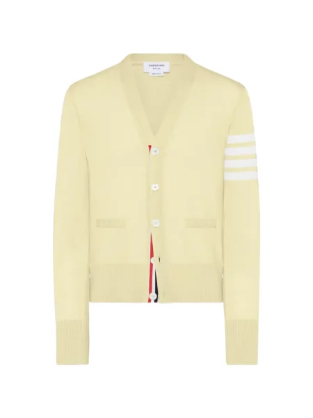 Cardigan Thom Browne de lână clasic galben