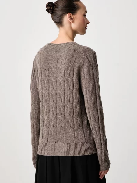 Tommy Hilfiger sweter wełniany brązowy