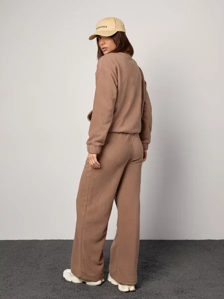 Спортивний костюм ISSA Plus фліс коричневий