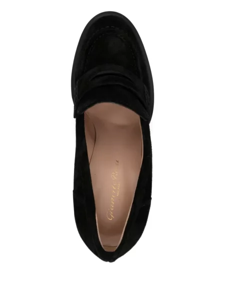 Pantofi cu toc Gianvito Rossi din piele de căprioară negru