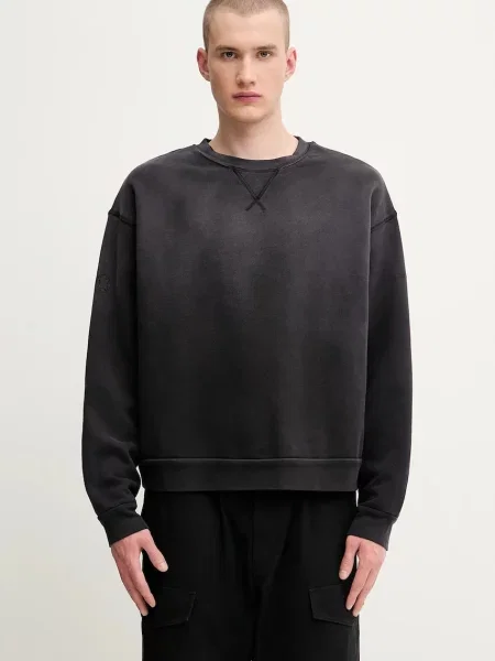 ALYX hanorac de Garment dye boxy crewneck uni negru