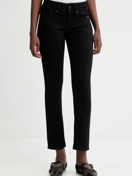 G-Star jeansy Midge Slim Straight czarne