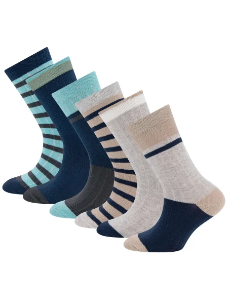 EWERS Șosete Retro- Chic / bleumarin / azur / gri / gri închis / verde mentă bej