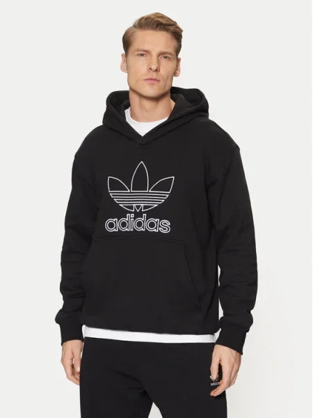 Adidas Суитшърт adicolor Outline Trefoil черен