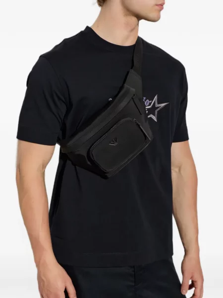 Pásek Emporio Armani s autogramem černý