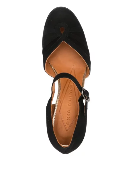 Pantofi cu toc Chie Mihara din piele de căprioară negru