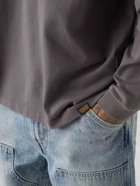 Bluzka o luźnym kroju z długim rękawem z czystej bawełny Levi's