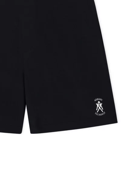 Pantaloni scurți Armani Exchange cu autograf negru