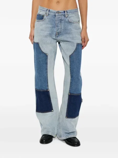 Blugi drepți Off-white alb