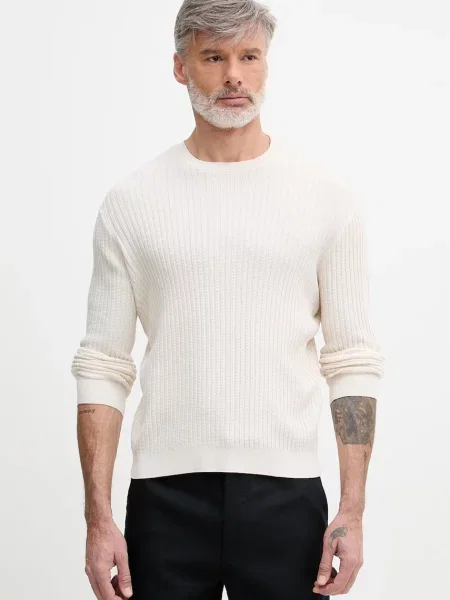 Armani Exchange pulóver férfi bézs