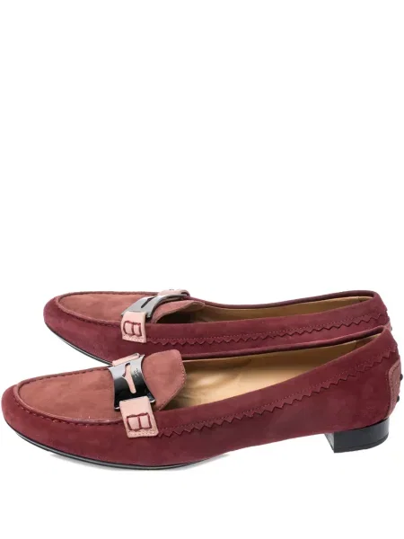 Pantofi loafer Tod's din piele de căprioară roșu