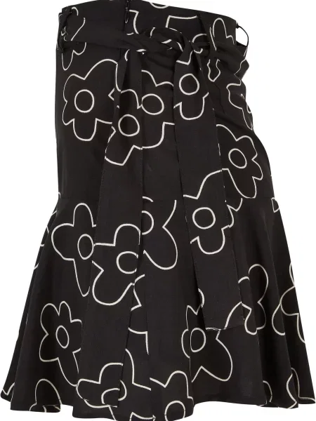 Urban Classics Fustă negru alb
