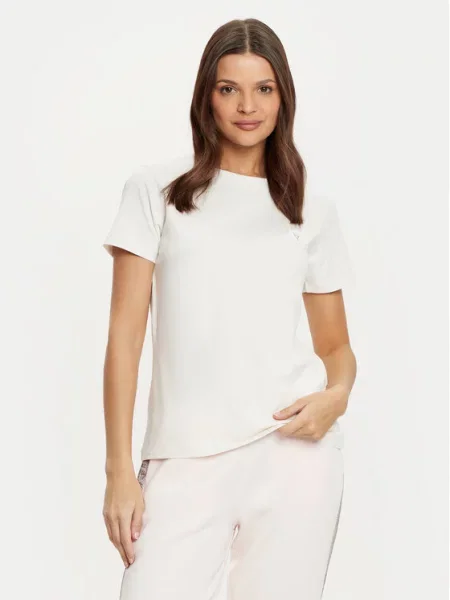 Guess Marškinėliai Écru Oversize