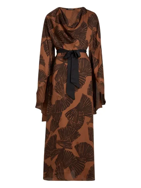 Rochie maxi Karl Lagerfeld cu imagine de costum maro